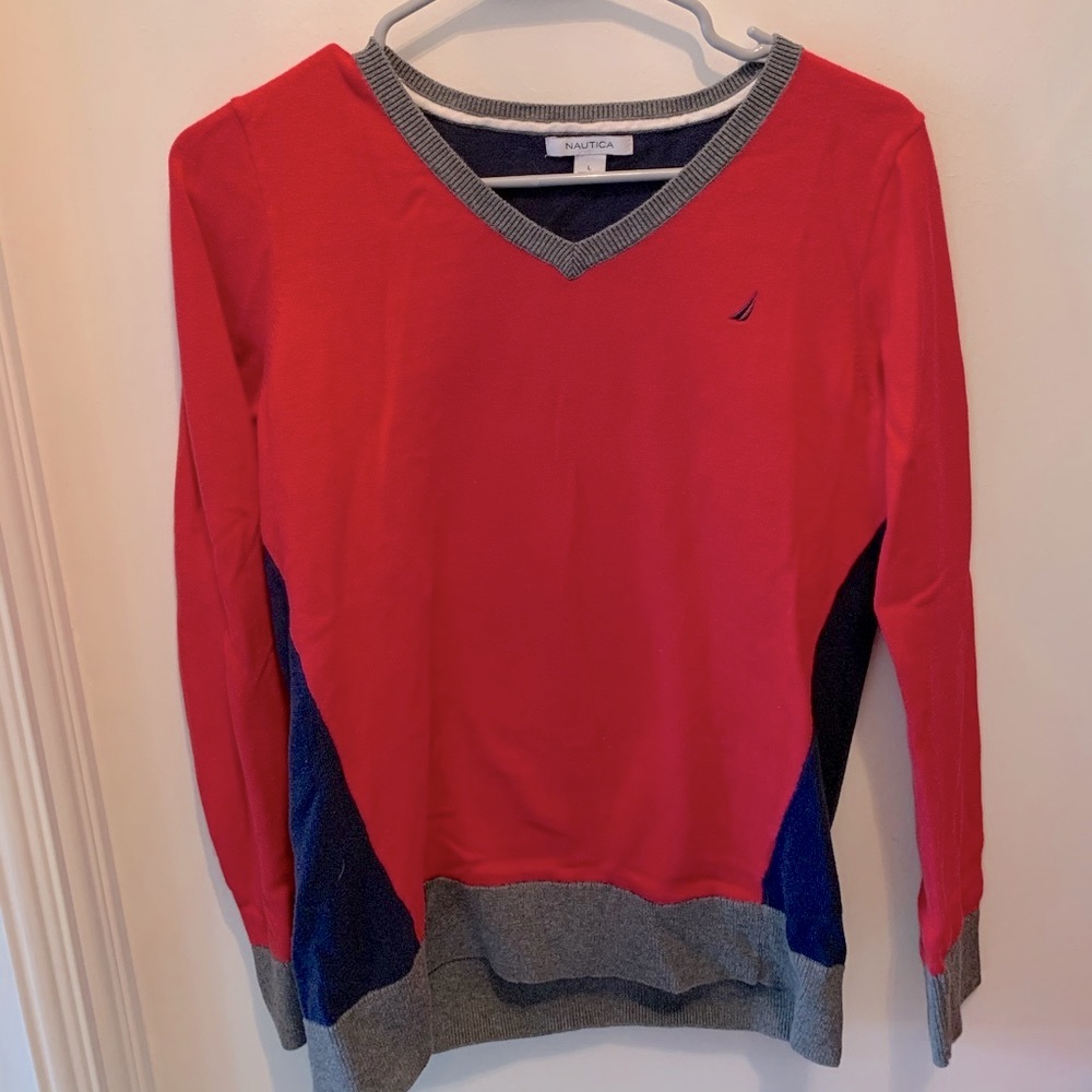 Nautica red long sleeve